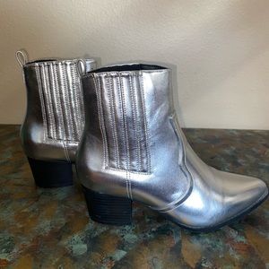 Metallic booties